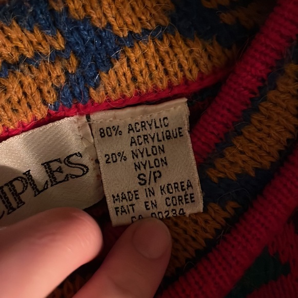 Vintage Principles Nylon/Acrylic Sweater Size Small - Picture 9 of 9